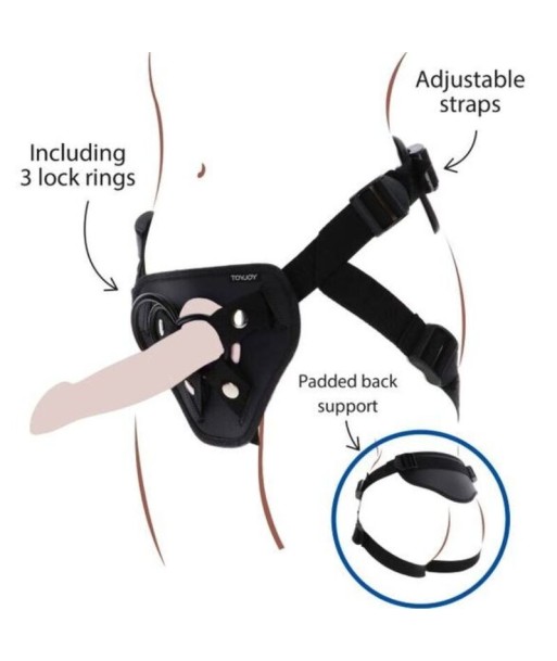 GET REAL - STRAP-ON DELUXE HARNÉS NEGRO