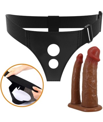 PRETTY LOVE - KEAVEN HARNESS BRIEFS UNIVERSAL and COMFORTABLE DOBLE DILDO