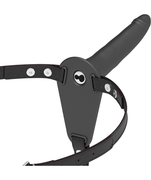 FETISH SUBMISSIVE HARNESS - VIBRADOR SILICONA NEGRO 15 CM