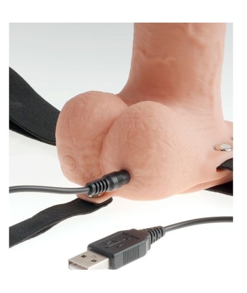 FETISH FANTASY SERIES - ARNES AJUSTABLE PENE REALÍSTICO CON TESTÍCULOS RECARGABLE Y VIBRADOR 23 CM