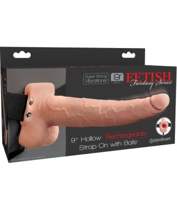 FETISH FANTASY SERIES - ARNES AJUSTABLE PENE REALÍSTICO CON TESTÍCULOS RECARGABLE Y VIBRADOR 23 CM