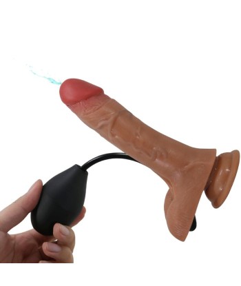 PRETTY LOVE - HARNESS BRIEFS UNIVERSAL CON DILDO VIBRACIÓN Y SQUIRTING 15.5 CM MULATO