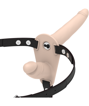 FETISH SUBMISSIVE HARNESS - DOBLE PENETRACIÓN VIBRADOR FLESH UP