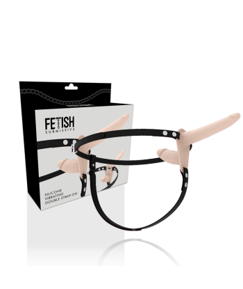 FETISH SUBMISSIVE HARNESS - DOBLE PENETRACIÓN VIBRADOR FLESH UP