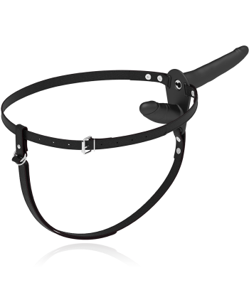 FETISH SUBMISSIVE HARNESS - DOBLE PENETRACIÓN VIBRADOR NEGRO