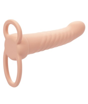 CALEXOTICS - MAXX DOBLE PENETRADOR ACANALADO 10 VIBRACIONES NATURAL