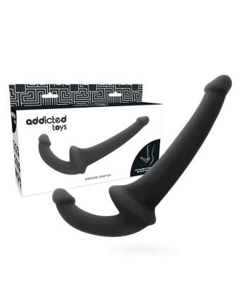 ADDICTED TOYS - DILDO CON ARNÉS SIN SUJECIÓN NEGRO