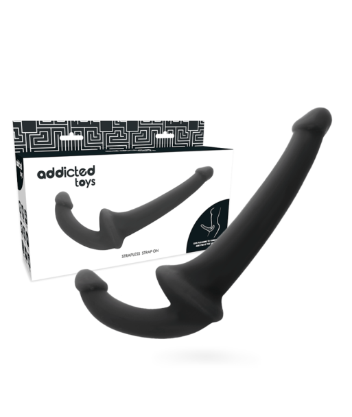 ADDICTED TOYS - DILDO CON ARNÉS SIN SUJECIÓN NEGRO