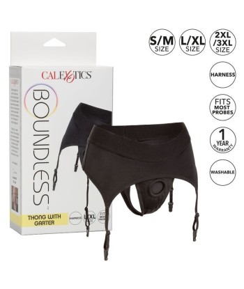CALEXOTICS - BOUNDLESS ARNÉS TANGA CON LIGUERO L-XL