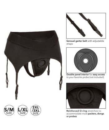 CALEXOTICS - BOUNDLESS ARNÉS TANGA CON LIGUERO L-XL