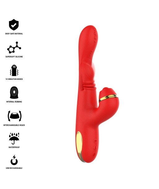 INTENSE - KATY ESTIMULADOR CLÍTORIS MULTIFUNCIÓN 4 CABEZALES INTERCAMBIABLES ROJO INTENSE - KATY ESTIMULADOR CLÍTORIS MULTIFUNCIÓN 4 CABEZALES INTERCAMBIABLES ROJO