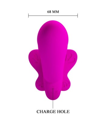 PRETTY LOVE - VALERIE VIBRADOR DOBLE STRAP-ON 12 VIBRACIONES MORADO