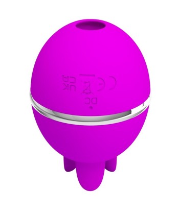 PRETTY LOVE - VIBRADOR DE SILICONA REDONDO GEMINI BALL MORADO