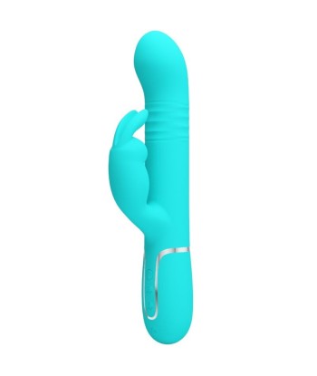 PRETTY LOVE - VIBRADOR COALE RABBIT PERLAS VERDE AGUA