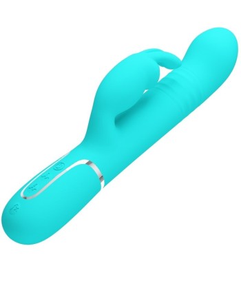 PRETTY LOVE - VIBRADOR COALE RABBIT PERLAS VERDE AGUA