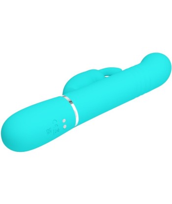PRETTY LOVE - VIBRADOR COALE RABBIT PERLAS VERDE AGUA