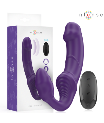 INTENSE - JILL VIBRADOR DOBLE 20 CM VIOLETA CONTROL REMOTO