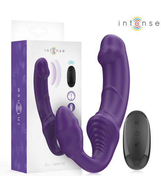 INTENSE - JILL VIBRADOR DOBLE 20 CM VIOLETA CONTROL REMOTO INTENSE - JILL VIBRADOR DOBLE 20 CM VIOLETA CONTROL REMOTO