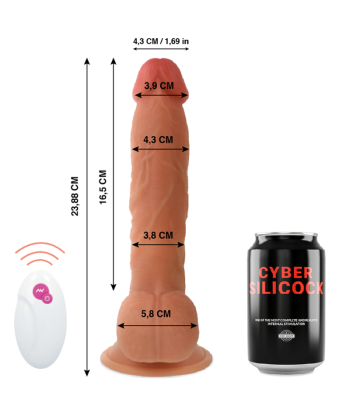 CYBER SILICOCK - REALÍSTICO CONTROL REMOTO MR JOHN 23.88 CM -O- 4.3 CM