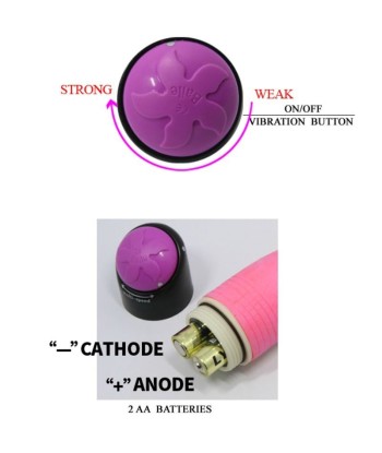 BAILE - COLORFUL SEX VIBRADOR REALÍSTICO ROSA 23 CM