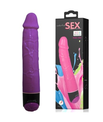 BAILE - COLORFUL SEX VIBRADOR REALÍSTICO LILA 23 CM