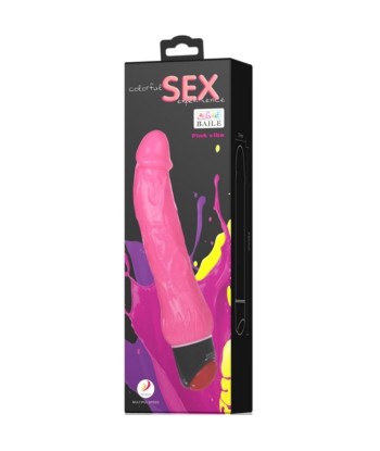 BAILE - COLORFUL SEX VIBRADOR REALÍSTICO ROSA 24 CM