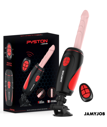 JAMYJOB - PYSTON BASE MASTURBADOR AUTOMÁTICO CON DILDO CONTROL REMOTO