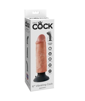 KING COCK - DILDO VIBRADOR 15.24 CM NATURAL KING COCK - DILDO VIBRADOR 15.24 CM NATURAL