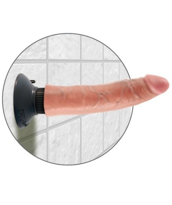 KING COCK - DILDO VIBRADOR 17.78 CM NATURAL