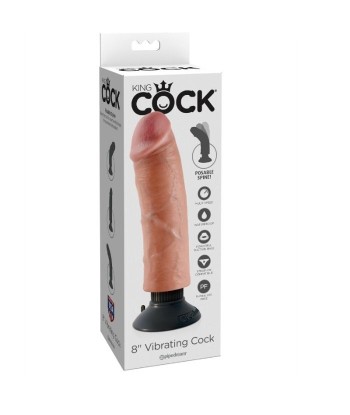 KING COCK - DILDO VIBRADOR 20.32 CM NATURAL