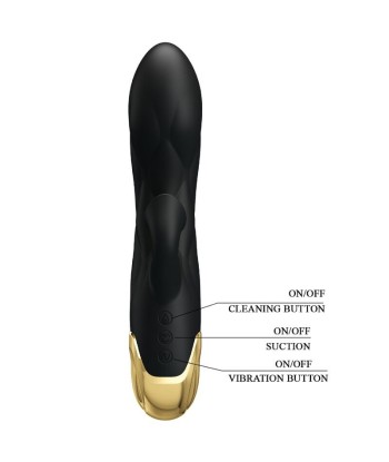 PRETTY LOVE - VIBRADOR DE LUJO BAÑADO EN ORO RECARGABLE NEGRO PRETTY LOVE - VIBRADOR DE LUJO BAÑADO EN ORO RECARGABLE NEGRO