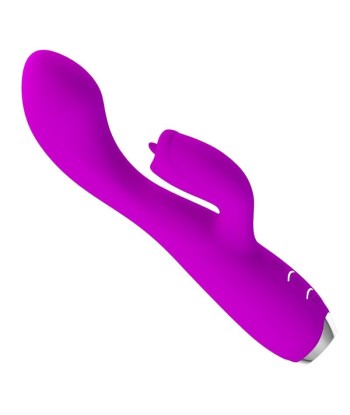 PRETTY LOVE - GLORIA VIBRADOR CONEJO RECARGABLE-IMPERMEABLE MORADO