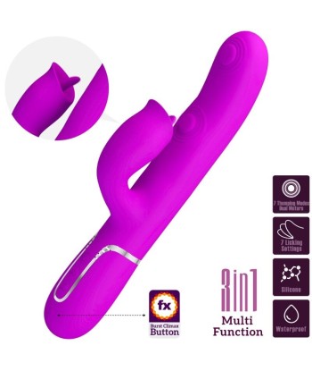 PRETTY LOVE - VIBRADOR RABBIT CON LICKING FUCSIA PRETTY LOVE - VIBRADOR RABBIT CON LICKING FUCSIA