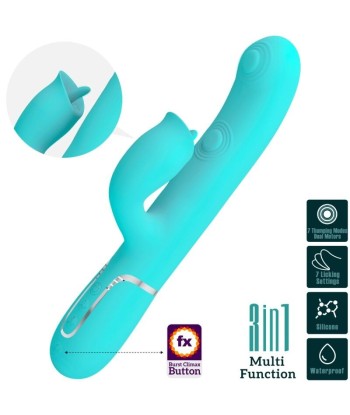 PRETTY LOVE - VIBRADOR RABBIT CON LICKING VERDE AGUA PRETTY LOVE - VIBRADOR RABBIT CON LICKING VERDE AGUA