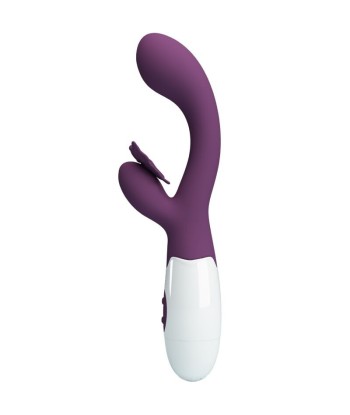 PRETTY LOVE - BUTTERFLY KISS VIBRADOR RABBIT and ESTIMULADOR PUNTO G MORADO