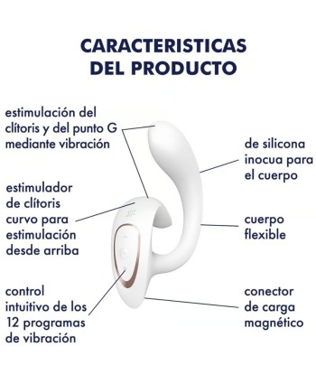 SATISFYER - G FOR GODDESS 1 VIBRADOR RABBIT BLANCO SATISFYER - G FOR GODDESS 1 VIBRADOR RABBIT BLANCO