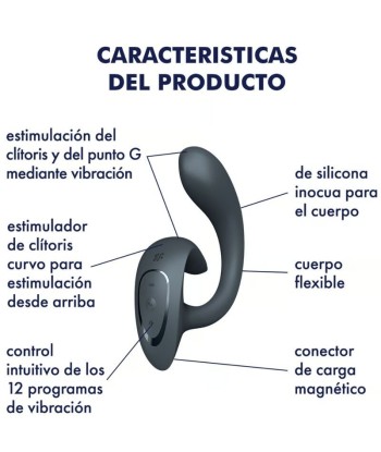 SATISFYER - G FOR GODDESS 1 VIBRADOR RABBIT GRIS OSCURO SATISFYER - G FOR GODDESS 1 VIBRADOR RABBIT GRIS OSCURO