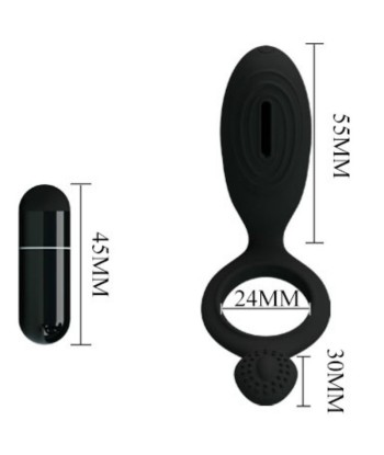 PRETTY LOVE - ETHEL ANILLO VIBRADOR CON ESTIMULADOR