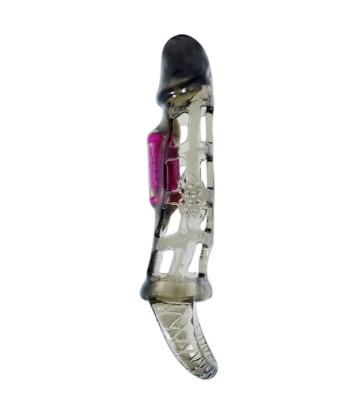 BAILE - FUNDA EXTENSORA PENE CON VIBRACIÓN Y STRAP 13.5 CM