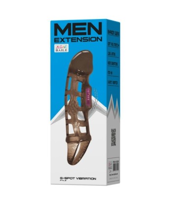 BAILE - FUNDA EXTENSORA PENE CON VIBRACIÓN Y STRAP 13.5 CM