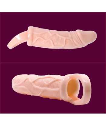 BAILE - FUNDA EXTENSORA PENE CON VIBRACIÓN Y STRAP PARA TESTÍCULOS 13.5 CM