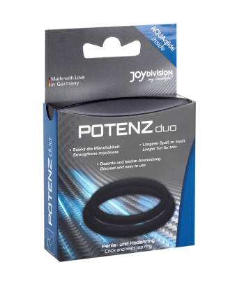 JOYDIVISION POTENZDUO - ANILLOS PARA PENE NEGRO - M