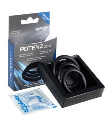 JOYDIVISION POTENZDUO - PLUS PACK 3 ANILLOS PARA PENE NEGRO - S, M, L