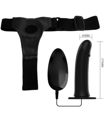 PRETTY LOVE - VITO STRAP ON CON DILDO HUECO Y VIBRACIÓN 17.3 CM