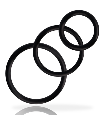 ADDICTED TOYS - SET ANILLOS PENE NEGRO