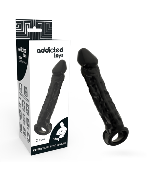 ADDICTED TOYS - EXTENSOR PARA EL PENE NEGRO ADDICTED TOYS - EXTENSOR PARA EL PENE NEGRO