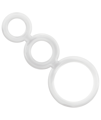 ADDICTED TOYS - SET ANILLOS PENE Y TESTÍCULOS CLEAR