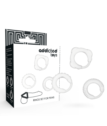 ADDICTED TOYS - SET 3 ANILLOS PENE CLEAR