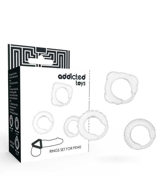 ADDICTED TOYS - SET 3 ANILLOS PENE CLEAR ADDICTED TOYS - SET 3 ANILLOS PENE CLEAR