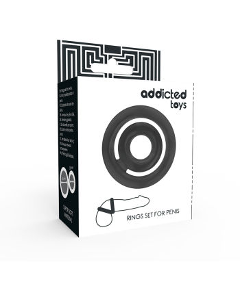 ADDICTED TOYS - POTENZ SET ANILLOS PENE NEGRO